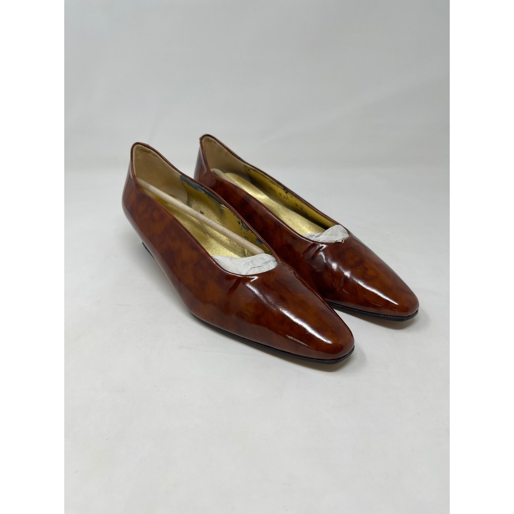 Vera Cruz Low Heel Pumps Womens 8 Brown Good Faux Tortoise Shell Patent